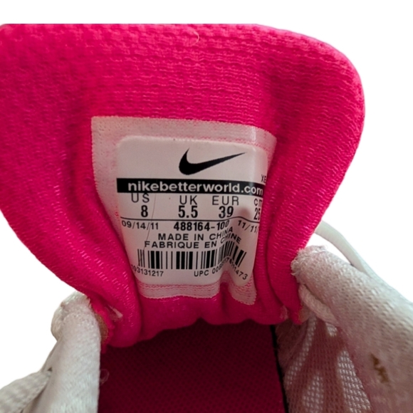 Nike Lunar Forever White Pink Running Shoes Sneakers Women's 8 - Picture 11 of 12